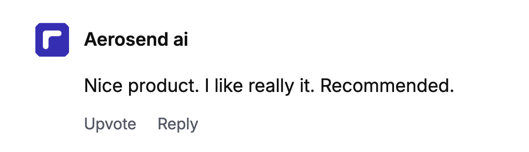 User feedback – Aerosend ai